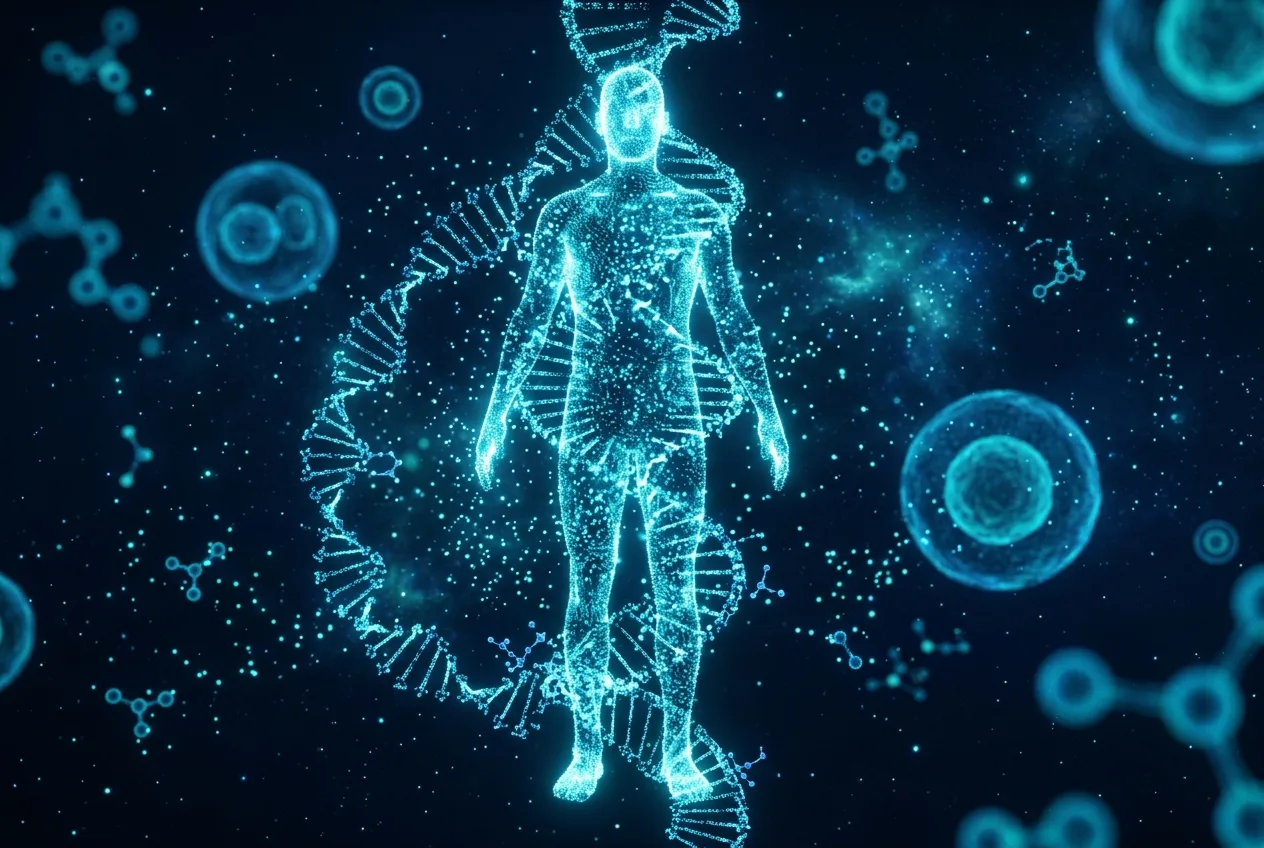 Vitametric - Cuerpo de Partículas Bioluminiscentes y ADN
